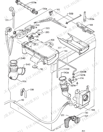 Взрыв-схема стиральной машины Zanussi WDJ1074 - Схема узла Hydraulic System 272